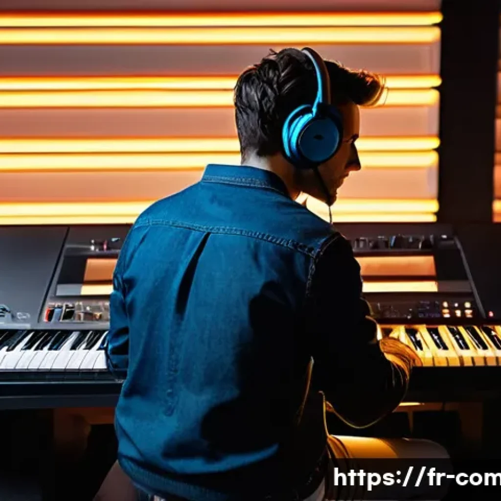 작곡가로서의 창의적 작업 방식 - **Prompt Title: "The Creative Spark in a Hybrid Studio"**
A musician, fully clothed in comforta...